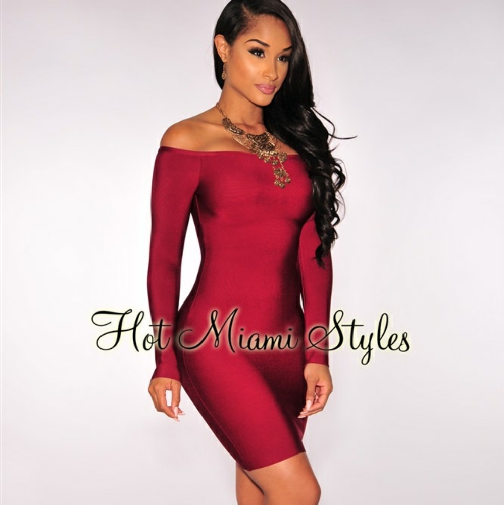 Off The Shoulder Bandage Dress